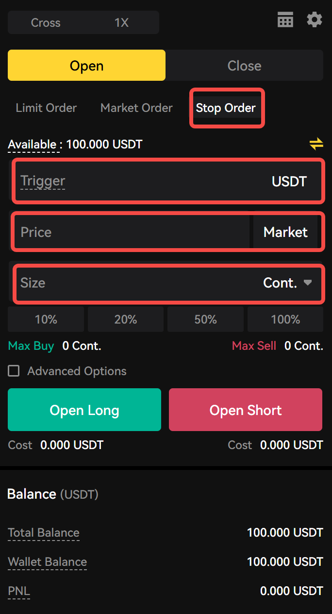 Futures-Stop-order