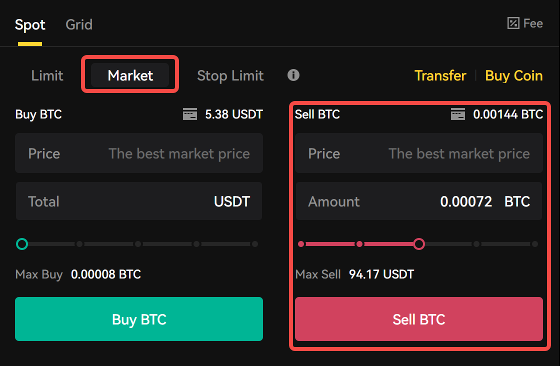 Spot-Market-Sell