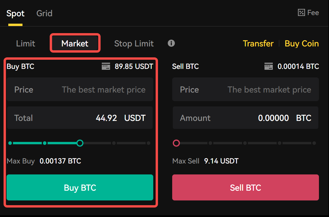 Spot-Market-Buy