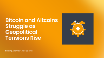 Bitcoin and Altcoins Struggle as Geopolitical Tensions Rise