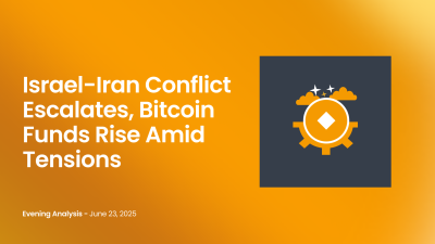 İsrail-İran Çatışması Tırmanıyor, Bitcoin Fonları Gerginliğin Ortasında Yükseliyor