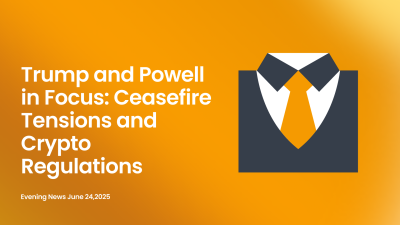 Trump and Powell in Focus: Ceasefire Tensions and Crypto Regulations