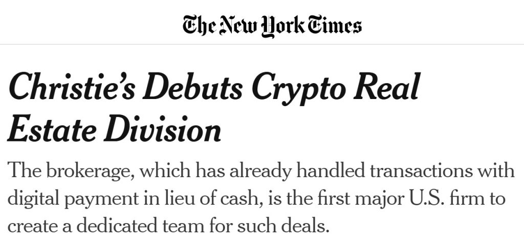 Christie’s Debuts Crypto