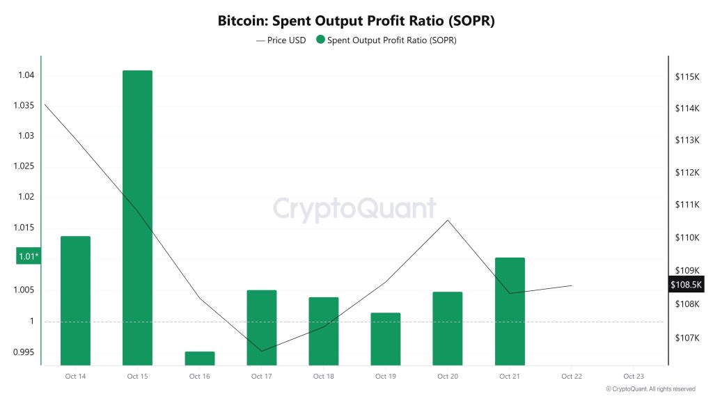 Bitcoin Spent Output Profit Ratio (SOPR)