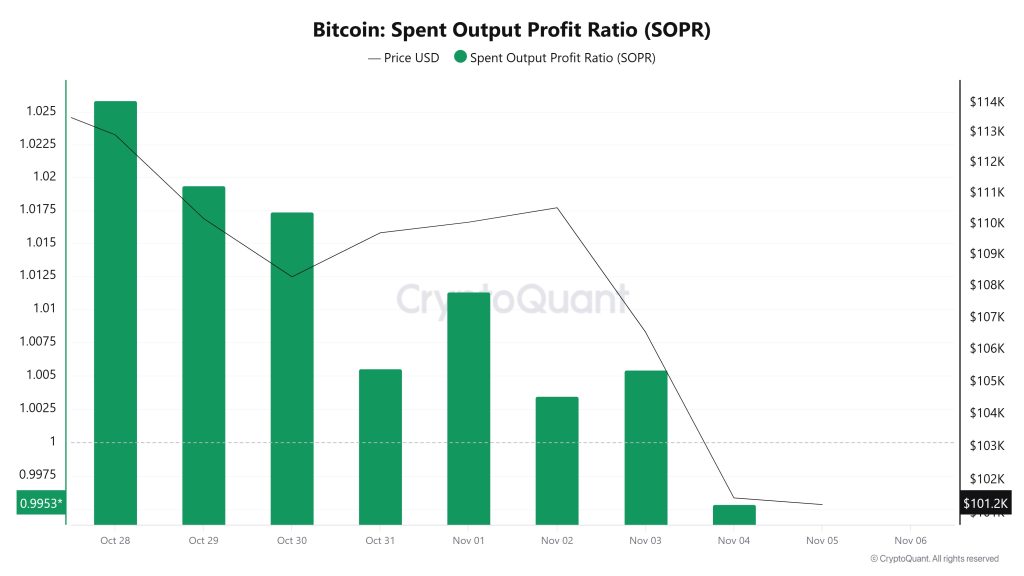 Bitcoin Spent Output Profit Ratio (SOPR)